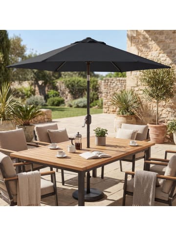 SONGMICS Sonnenschirm Sheld in Grau - (H)215 x Ø200 cm