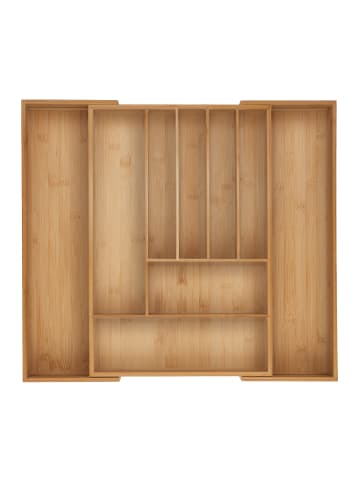 relaxdays Besteckkasten in Natur- (B)56 x (H)6 x (T)50 cm