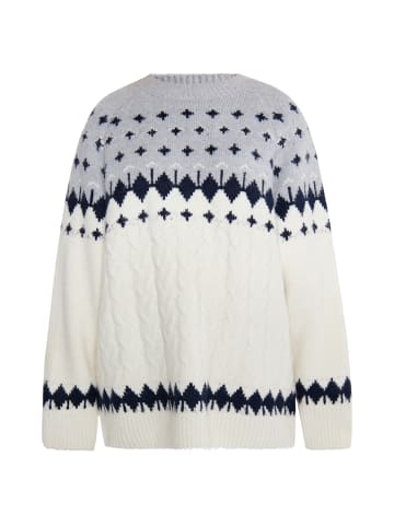 usha BLUE LABEL Strickpullover in Weiss Mehrfarbig