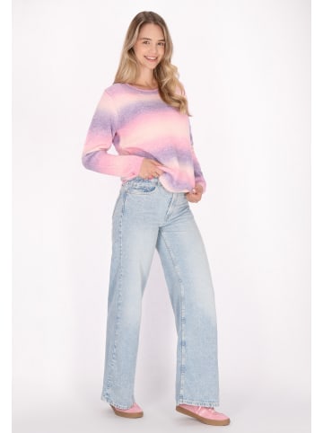 myMo Damen Sweater in Pink Mehrfarbig