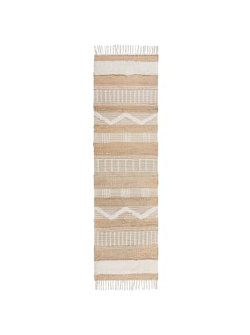 KADIMA DESIGN Handgewebter Naturteppich in Skandinavischen Tönen in Braun-Beige