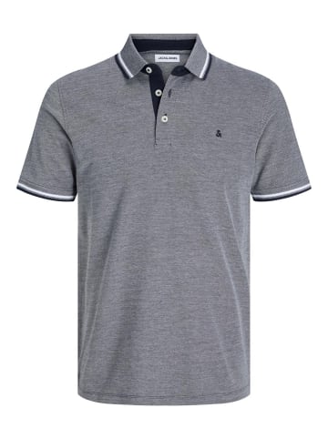 Jack & Jones Polo Shirt JJEPAULOS Sommer Hemd Kragen Pique Cotton in Grau-4