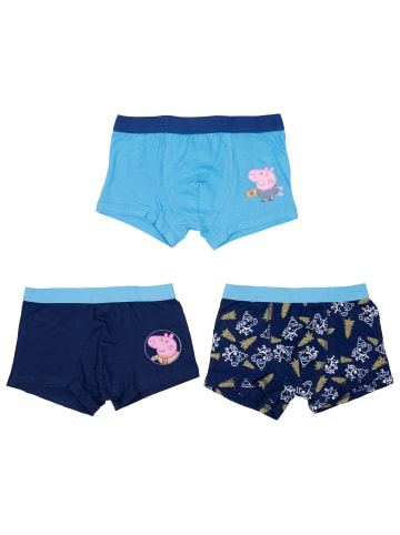 United Labels 3er Pack Peppa Wutz Boxershorts in blau