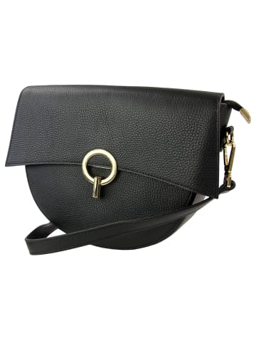 Toscanto Leder Umhängetasche, Citytasche Toscanto Tasche schwarz ca. 30cm