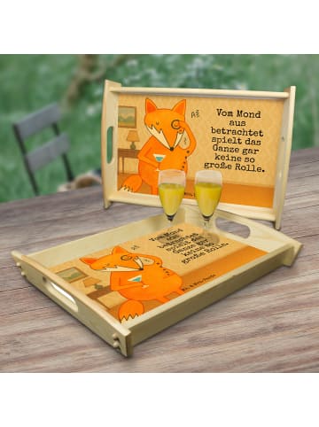 Mr. & Mrs. Panda Deko Tablett Fuchs Lord Design mit Spruch in Weiß