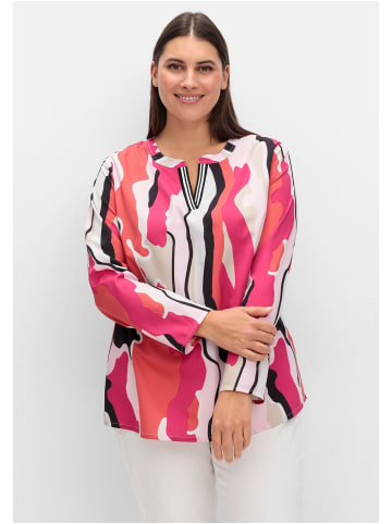 sheego Tunika in magenta gemustert