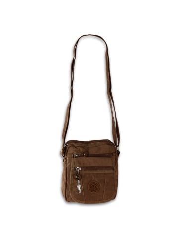 Bag Street Umhängetasche Nylon braun ca. 15cm