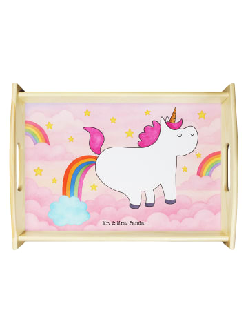 Mr. & Mrs. Panda Knietablett Einhorn Pupsen Design ohne Spruch in Weiß