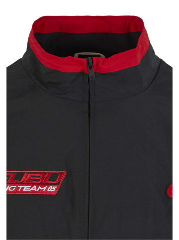 FUBU Track Jacket in offwhite/black/red