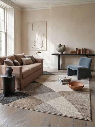 KADIMA DESIGN Kurzflorteppich Abstrakt pflegeleicht Wohnzimmer Schlafzimmer Modern in Beige