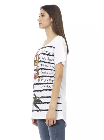 Trussardi Action Grau Weiß Baumwolle Damen T-Shirt
