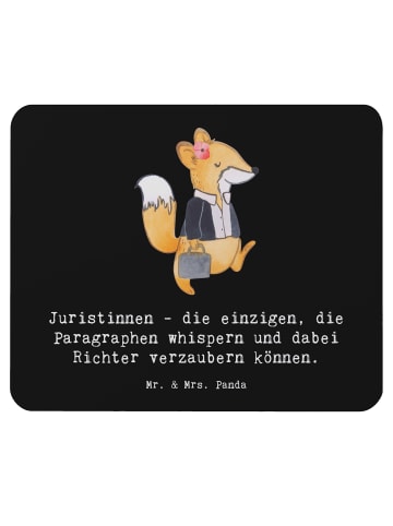 Mr. & Mrs. Panda Mouse Pad Juristin Zauber mit Spruch in Schwarz