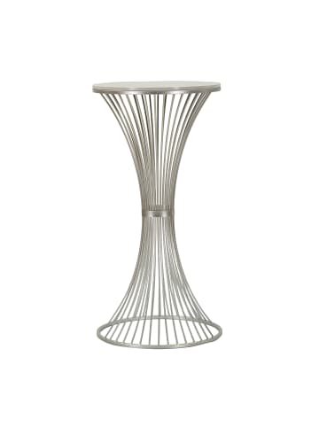 Mauro Ferretti Couchtisch aus silberfarbenem Metall, Ø 50 x 100 cm