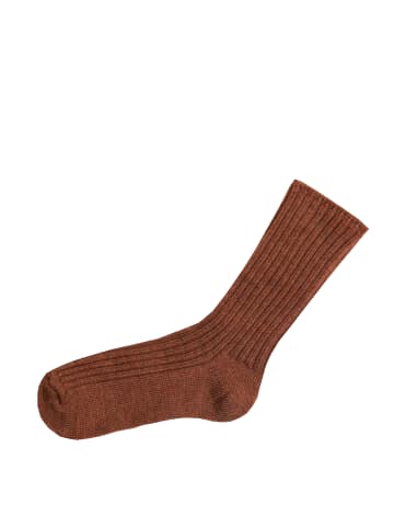 Joha Woll-Socken Merinowolle in copper melange