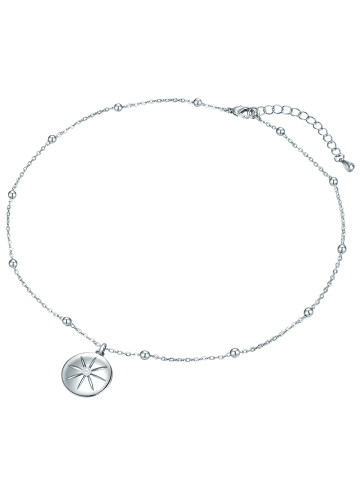 Lulu & Jane Perlen-Kette Messing Muschelkernperle in silber