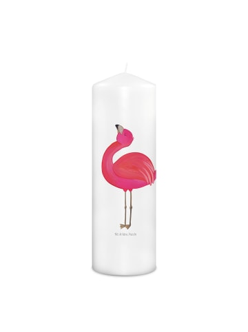 Mr. & Mrs. Panda Kerze Flamingo Stolz ohne Spruch in Weiß