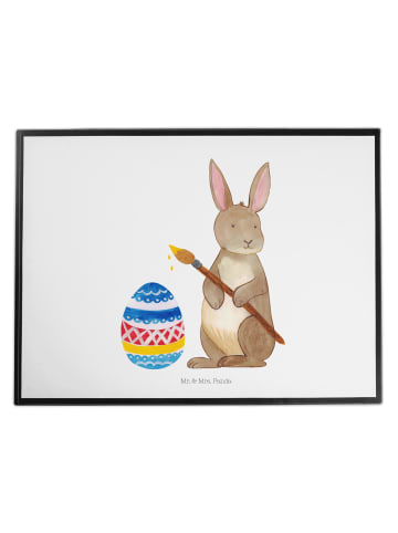 Mr. & Mrs. Panda Schreibunterlage Hase Eier Malen ohne Spruch in Weiß