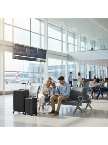 relaxdays 2-tlg. Kofferset in Schwarz