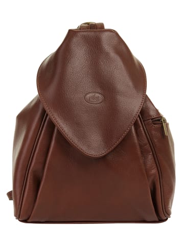 piké City Rucksack ANNA MARIA echt Leder in braun