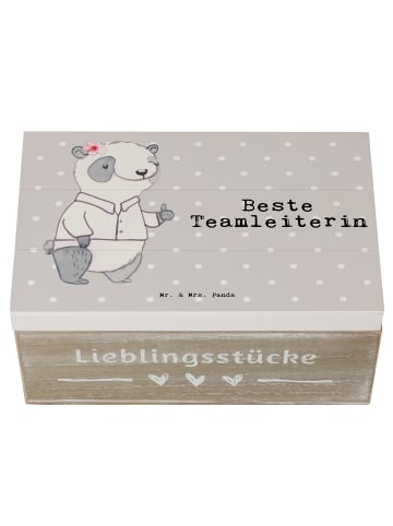 Mr. & Mrs. Panda Erinnerungskiste Panda Beste Teamleiterin mit S... in Grau Pastell