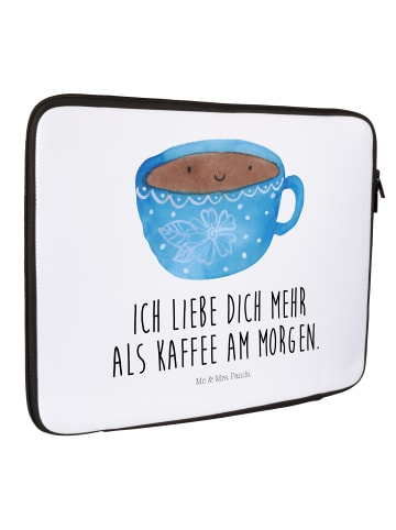 Mr. & Mrs. Panda Notebook Tasche Kaffee Tasse mit Spruch in Weiß