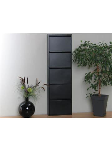 ebuy24 Schuhschrank Pisa Schwarz 50 x 16 cm