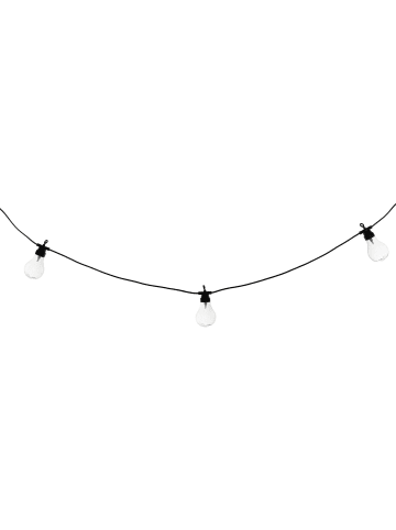 Atmosphera Créateur d'intérieur Solar-Lichterkette, 10 LED-Glühbirnen in Schwarz, 500 cm