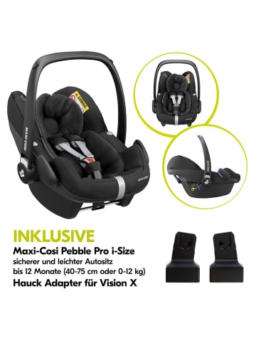 Hauck 3in1 Kinderwagen-Set Vision X Trio Set - in schwarz