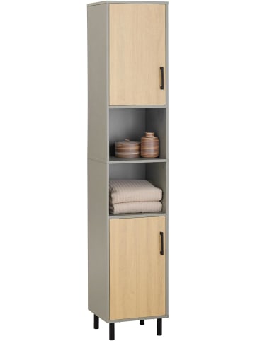 SoBuy Hochschrank in Naturgrau - (B)31,5 x (H)162,5 x (T)31,5cm