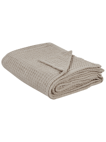 Beliani Tagesdecke CHAGYL in Beige - (W) 150 x (H) 1.25 x (L) 200 cm