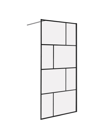 Beliani Duschwand TAPAJOS in Schwarz - (W) 90 x (H) 195 cm