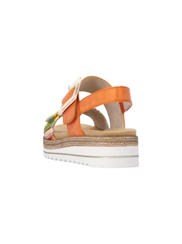 remonte Ledersandale Keilabsatz Fiesta Orange