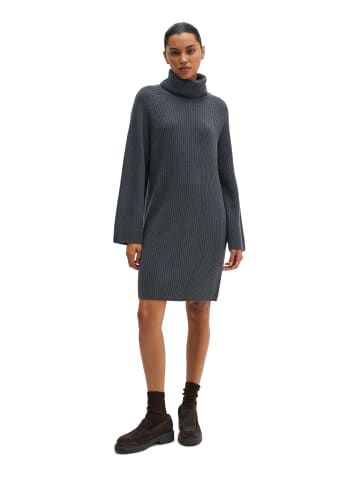 Marc O'Polo Geripptes Rollkragenkleid regular in Broken Graphite