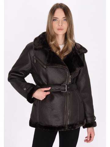 DreiMaster Vintage Damen Jacke in Dunkelbraun