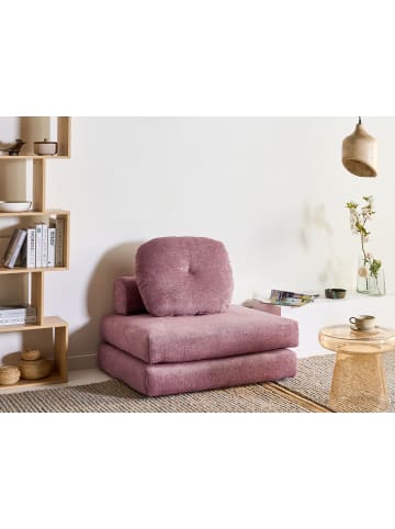 Beliani Schlafsofa OLDEN in Rosa - (W) 81 x (H) 54 x (L) 91 cm