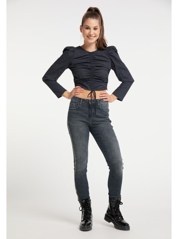 myMo Damen Bluse in Dunkelmarine
