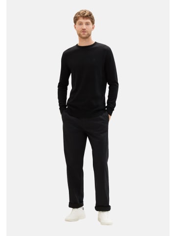 Tom Tailor Pullover 'Basic' in schwarz