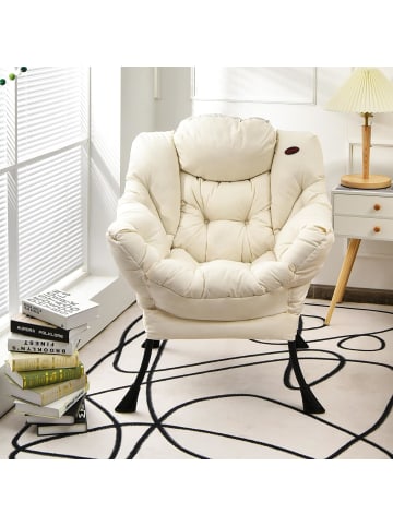 COSTWAY Sessel gepolstert Relaxsessel in Beige