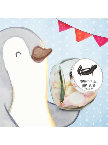 Mr. & Mrs. Panda gewürzglas Stinktier Yoga mit Spruch in Weiß