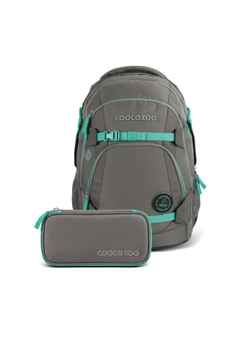 Coocazoo Schulrucksack-Set „Fresh Mint“, 2-teilig in Grau