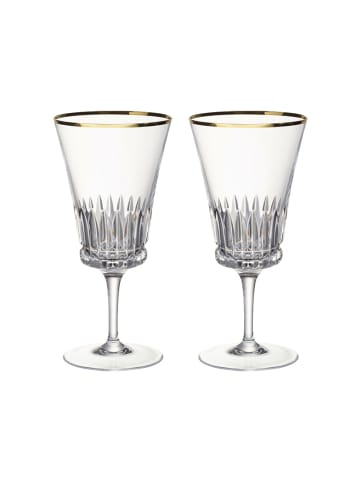 Villeroy & Boch 2er Set Wasserkelche Grand Royal Gold in 250 ml in transparent-gold