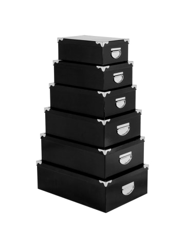 5five Simply Smart Aufbewahrungsboxen 6er-Set in schwarz