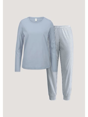 Hessnatur Pyjama Regular in helles jeansblau