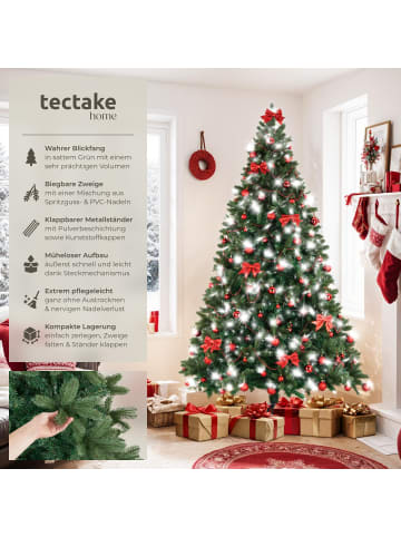 tectake Christbaum Künstlicher Tannenbaum 210 230cm Spritzgussnadeln Deko