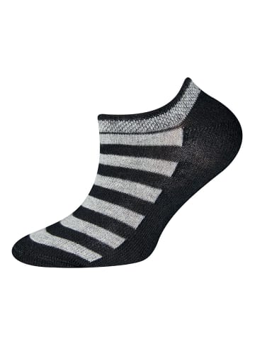 ewers 3er-Set Sneaker Socken 3er-Set Fußball/Ringel in schwarz