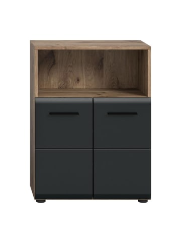 ebuy24 Badschrank Ice Schwarz 60 x 30 cm