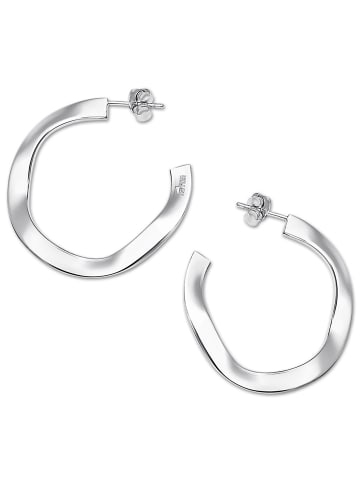 LOTUS silver Ohrringe Silber 925 Sterling Silber Kreis Creolen