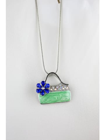 collezione alessandro Lange Kette " Borsa " in grün