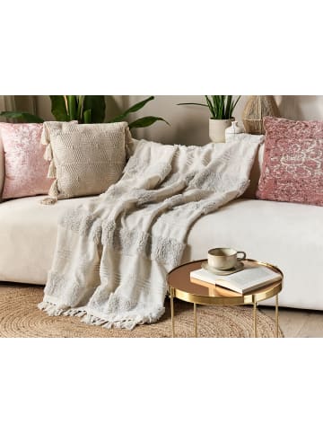 Beliani Kuscheldecke RAEBARELI in Beige - (W) 130 x (H) 1 x (L) 180 cm
