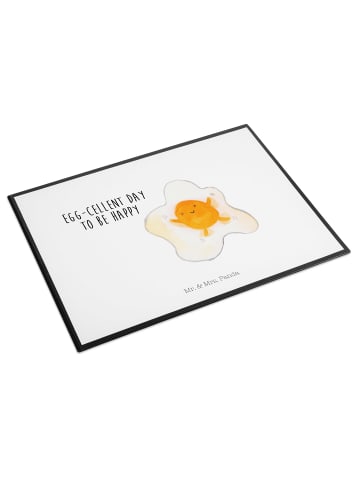 Mr. & Mrs. Panda Schreibunterlage Spiegelei Ei mit Spruch in Weiß